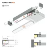Topmet PLANE14 SIDE gipszkarton LED profil eloxált felülettel