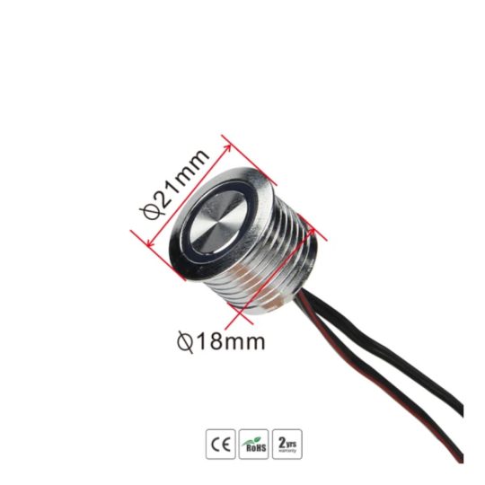 LED kapcsoló SL-TD008 12/24V 4A dimmer touch kék jelzőfénnyel