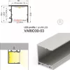 LED profil VARIO30-03 ACDE-9/TY 2000mm fehér