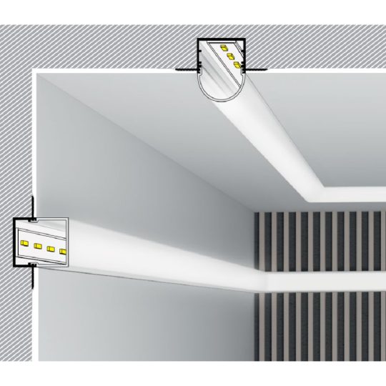 LED profil VARIO30-05 ACDE-9  2000mm eloxált