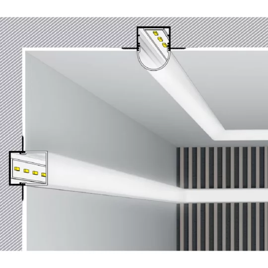 LED profil VARIO30-05 ACDE-9  3000mm eloxált