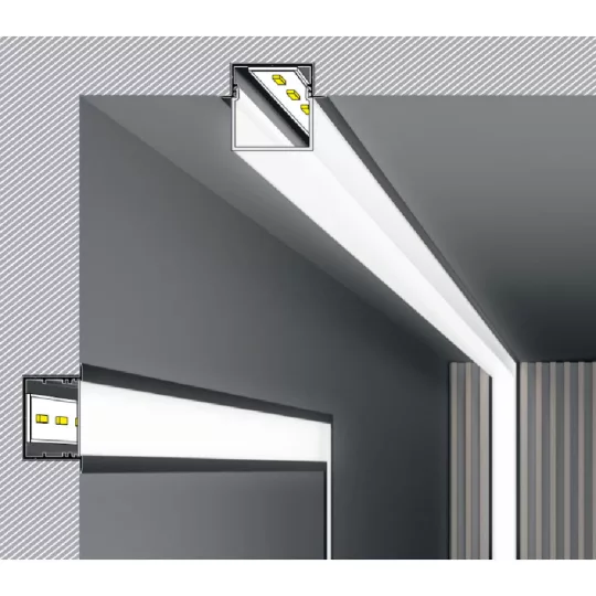 LED profil VARIO30-07 ACDE-9 2000mm fekete