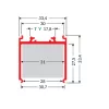 LED profil VARIO30-08 eloxált /power supply profile/ 2000mm