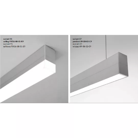 LED profil VARIO30-08 eloxált /power supply profile/ 2000mm