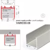 LED profil VARIO30-08 fekete /power supply profile/ 2000mm
