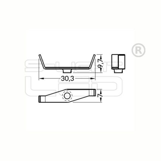 LED profil VARIO 30-1 Clamp LED VARIO30 fehér