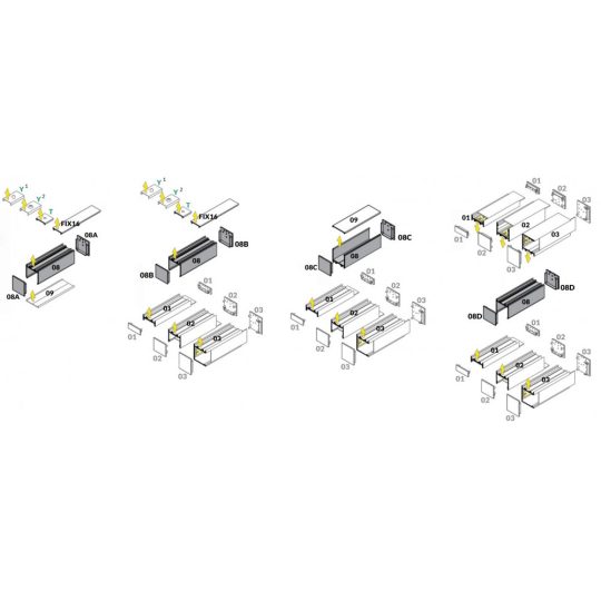 LED profil végzáró VARIO30-08 fehér