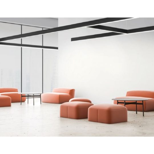 LED profil VARIO30-02 sarokidom síkban forduló 60°-os (eloxált)