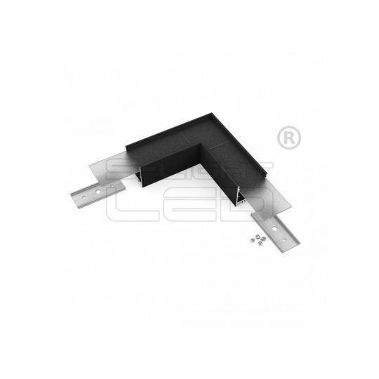 LED profil VARIO30-02 sarokidom síkban forduló 90°-os (fekete)