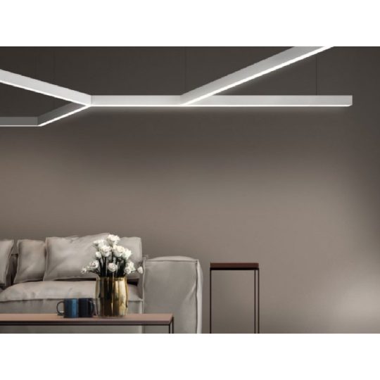 LED profil VARIO30-02 sarokidom síkban forduló 90°-os (fekete)