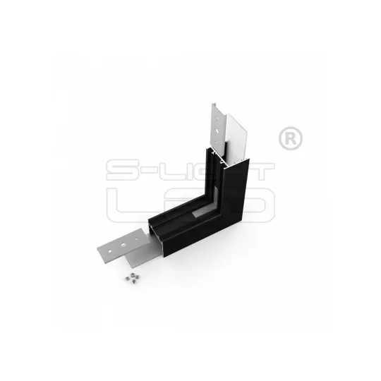 LED profil VARIO30-02 sarokidom térben forduló 270°-os (fekete)