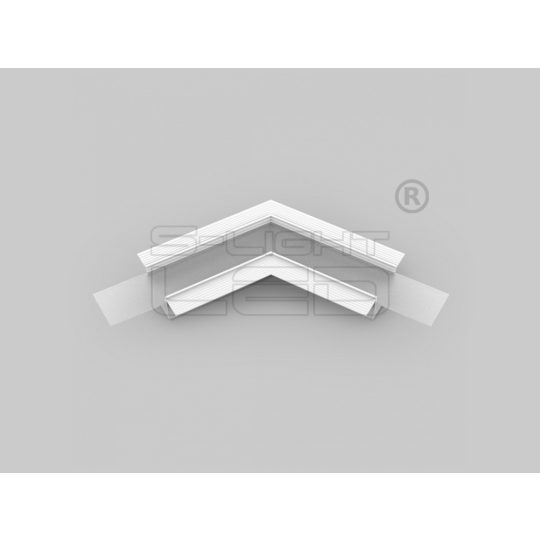 LED profil VARIO30-05 sarokidom síkban forduló 120°-os (fehér)