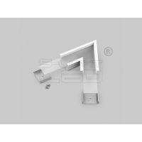   LED profil VARIO30-07 sarokidom síkban forduló 60°-os (fehér)