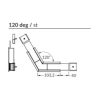 LED profil VARIO30-07 sarokidom síkban forduló 120°-os (fekete)