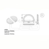 LED profil VARIO D9 fedél végzáró fehér