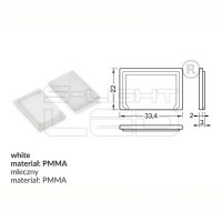 LED profil VARIO E9 fedél végzáró fehér