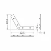 LED profil COMBO összekötő elem elemQ9-120 fokos