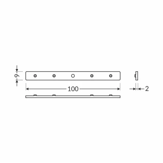 LED profil COMBO összekötő elem elemQ9-180 fokos