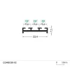 LED profil COMBO30-02 Q9 2000 eloxált