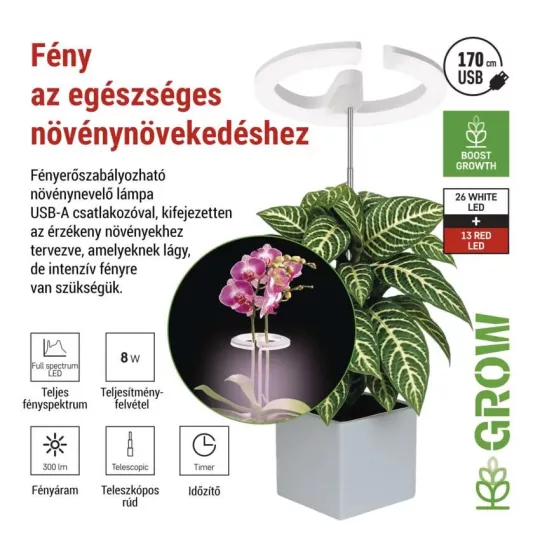 LED növénynevelő lámpa kör z7902
