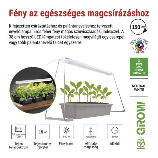 LED növénynevelő lámpa palántákhoz z7903