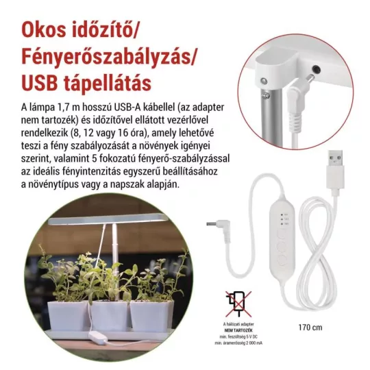 LED növénynevelő lámpa fűszernövényekhez z7904