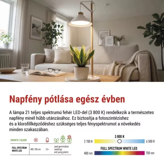 LED növénynevelő lámpa beltéri használatra z7905