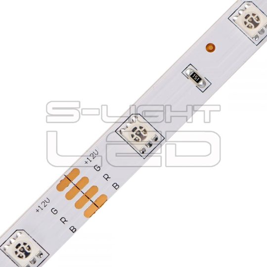 SL-RGB-5050WN30 S-LIGHTLED RGB szalag 30LED/m IP20 beltéri 12V