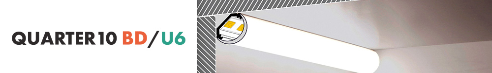 Topmet QUARTER10 sarok LED profilok és kiegészítők bútorokba